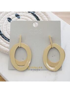 COS Layered Metal Earrings